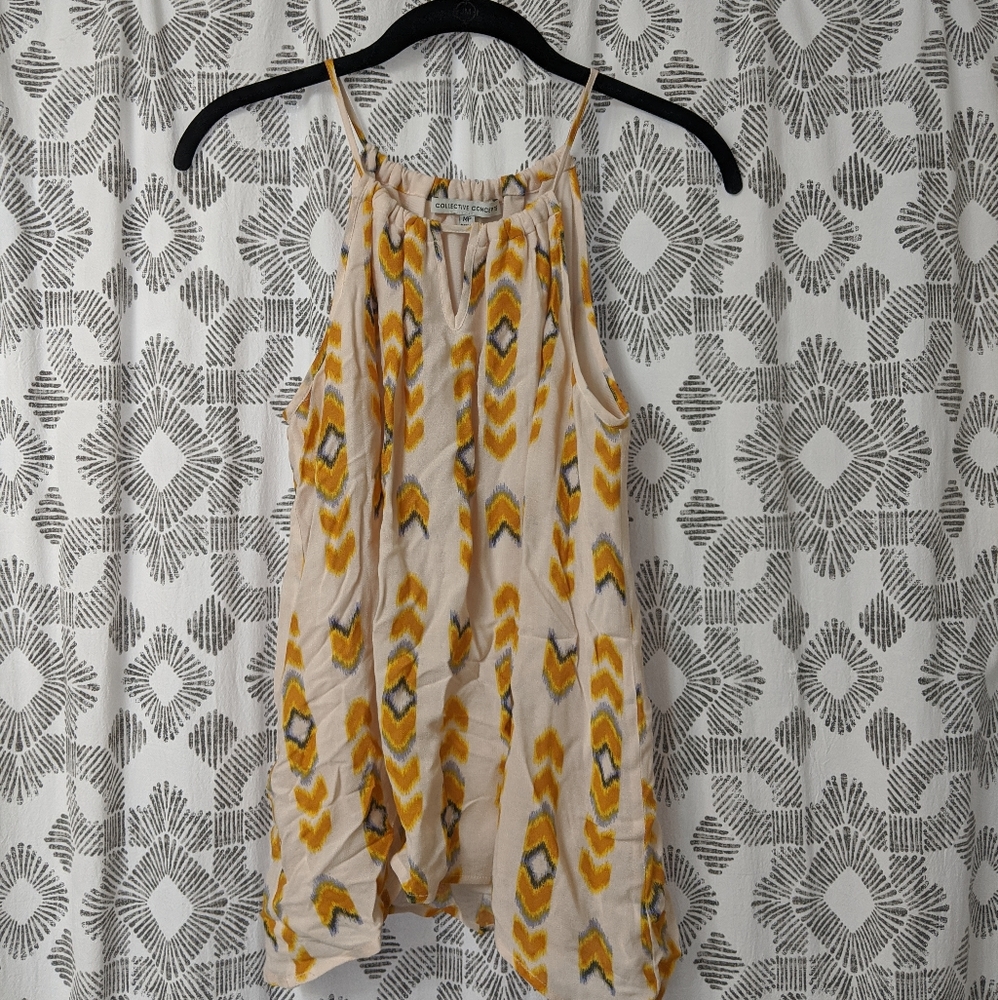 Yellow Blush Halter Top Petite
